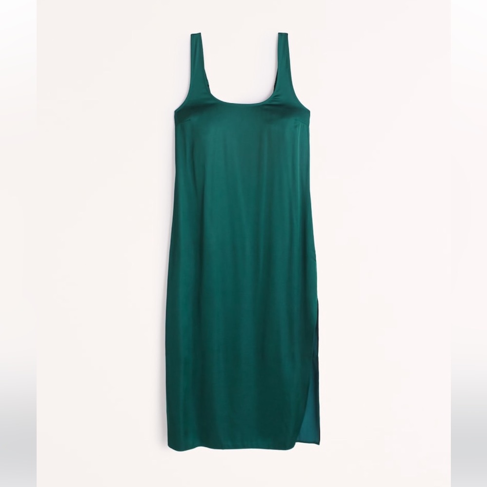 NWT Abercrombie satin slip midi dress.